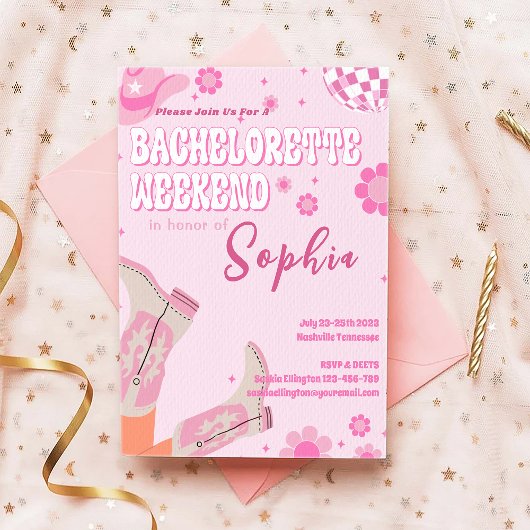 ディスコバチェロレッテ週末の旅程招待状 招待状