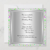 ディスコバースデーパーティーの招待状 招待状 (裏面)