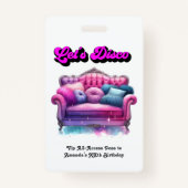 ディスコバースデーパーティーVIPパス – Let's Disco Party バッジ (正面)