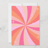 ディスコバースデー招待ガール、レトロバースデーディスコ 招待状 (裏面)