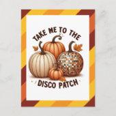 ディスコパッチの国境まで連れてって　そして　かぼちゃ インビテーションポストカード (正面)