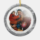 ディスコパーソナライズされたボールファミリーオーナメント セラミックオーナメント (正面)