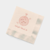 ディスコパーソナライズされたボール甘い16ピンクフォイルナプキンス 箔ナプキン (左)