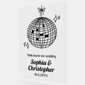 ディスコパーソナライズされたボール結婚の歓迎 アクリルサイン (傾斜)
