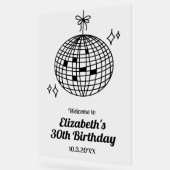 ディスコパーソナライズされたボール誕生日ウェルカムサイン アクリルサイン (傾斜)