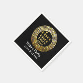 ディスコパーティーダンスパーティー70s金ゴールドディスコボールナプキン スタンダードカクテルナプキン (角)