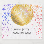 ディスコパーティーダンスパーティー70s金ゴールドディスコボール ビールラベル (シングルラベル)