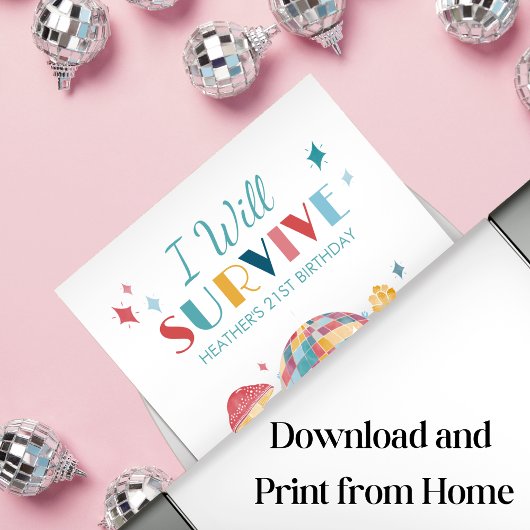 ディスコパーティー私がハングバ生き延びーキットパーティーのサインをする ポスター