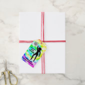 ディスコパーティー絞り染め大人グルービー誕生日パーティー ギフトタグ (より糸付き)