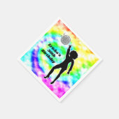 ディスコパーティー絞り染め大人レトロ誕生会 スタンダードカクテルナプキン (角)