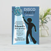 ディスコパーティー誕生日招待状 招待状 (スタンド正面)