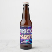 ディスコパーティー誕生日 ビールラベル (正面)