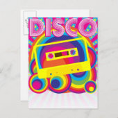 ディスコパーティー インビテーションポストカード (正面/裏面)