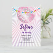 ディスコパーティー,グリッター,ダンス,パーティの招待状 招待状 (スタンド正面)