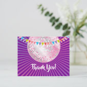 ディスコパーティー,グリッター,ダンス,パーティーサンキューカード ポストカード (スタンド正面)