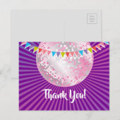 ディスコパーティー,グリッター,ダンス,パーティーサンキューカード ポストカード (正面/裏面)