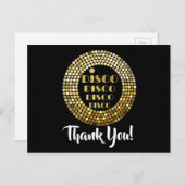 ディスコパーティー,グリッター,ダンス,パーティーサンキューカード ポストカード (正面/裏面)
