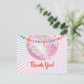 ディスコパーティー,グリッター,ダンス,パーティーサンキューカード ポストカード (スタンド正面)