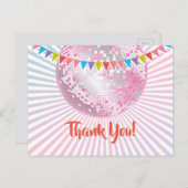 ディスコパーティー,グリッター,ダンス,パーティーサンキューカード ポストカード (正面/裏面)