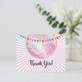 ディスコパーティー,グリッター，ダンス，パーティーサンキューカード ポストカード (スタンド正面)