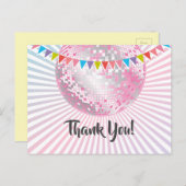 ディスコパーティー,グリッター，ダンス，パーティーサンキューカード ポストカード (正面/裏面)