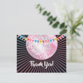 ディスコパーティー,グリッター，ダンス，パーティーサンキューカード ポストカード (スタンド正面)