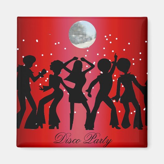 ディスコパーティー セーブ・ザ・デート マグネット (正面)