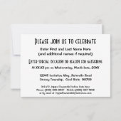 ディスコパーティー-踊り人と虹が渦巻く 招待状 (裏面)