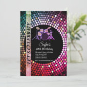 ディスコパーティー, 70s，音楽，誕生日パーティー 招待状 (スタンド正面)