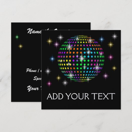 ディスコパーティー- SRF 招待状 (正面/裏面)