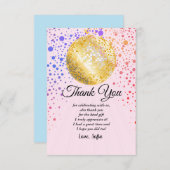 ディスコパーティ ダンスパーティ 70年代 ゴールド ディスコボール 招待状 (正面/裏面)