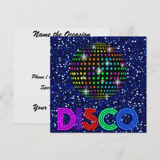ディスコパーティ - SRF 招待状 (正面/裏面)