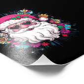 ディスコピンクサンタおもしろいクリスマスパーティー フォトプリント            (角)