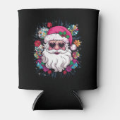 ディスコピンクサンタおもしろいクリスマスパーティー 缶クーラー (正面)