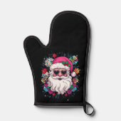 ディスコピンクサンタおもしろいクリスマスパーティー 鍋つかみ (正面)