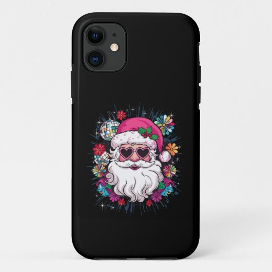 ディスコピンクサンタおもしろいクリスマスパーティー Case-Mate iPhoneケース (裏面)