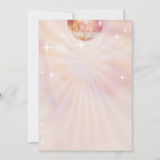 ディスコピンクレトロレッドダンス30th誕生日パーティー 招待状 (裏面)