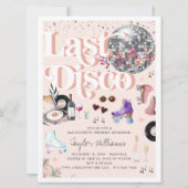 ディスコピンクレトロローラスケートで滑る |バチェロレッテ 招待状 (正面)