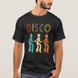 ディスコファンキーをテーマにしたヴィンテージ70s 80sダンスパーティー tシャツ