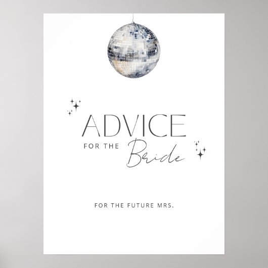 ディスコブライダルシャワーアドバイスフォーザブライド ポスター (正面)