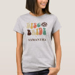 ディスコブライドバチェロレッテカスタムレトロ Tシャツ<br><div class="desc">バチェロレッテディスコ花嫁マッチングティーと帽子あなたのパーティー。誓いの前カスタマイズに女の子と一緒におもしろいの週末を簡単に取ることができる</div>