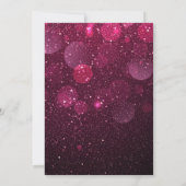 ディスコブラックピンクサプライズ誕生日ガールパーティー 招待状 (裏面)