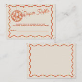 ディスコベビーグルーヴィーベビーシャワーおむつラッフル エンクロージャーカード (正面/裏面)