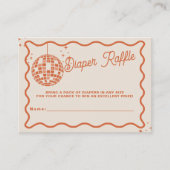 ディスコベビーグルーヴィーベビーシャワーおむつラッフル エンクロージャーカード (正面)