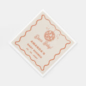 ディスコベビーレトロGroovy Discoベビーシャワー スタンダードランチョンナプキン (角)