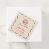 ディスコベビーレトロGroovy Discoベビーシャワー フェイバータグ (インサイチュ)