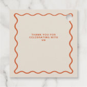 ディスコベビーレトロGroovy Discoベビーシャワー フェイバータグ (裏面)