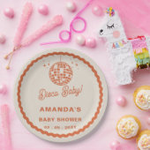 ディスコベビーレトロGroovy Discoベビーシャワー ペーパープレート (パーティー)