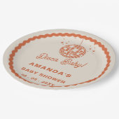 ディスコベビーレトロGroovy Discoベビーシャワー ペーパープレート (アングル)