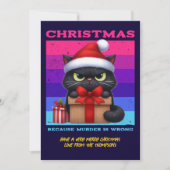 ディスコホリデー 面白い猫 レトロ クリスマス 写真 (正面)